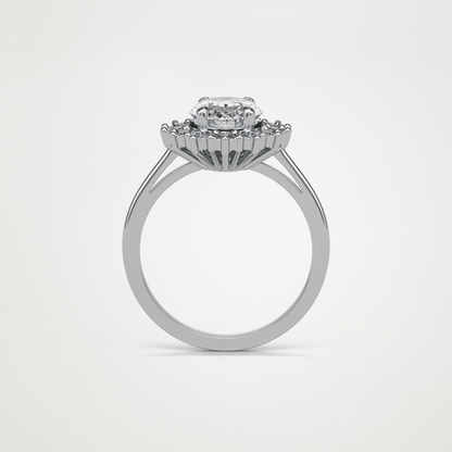 Oval Halo Lab Grown Diamond Engagement Ring