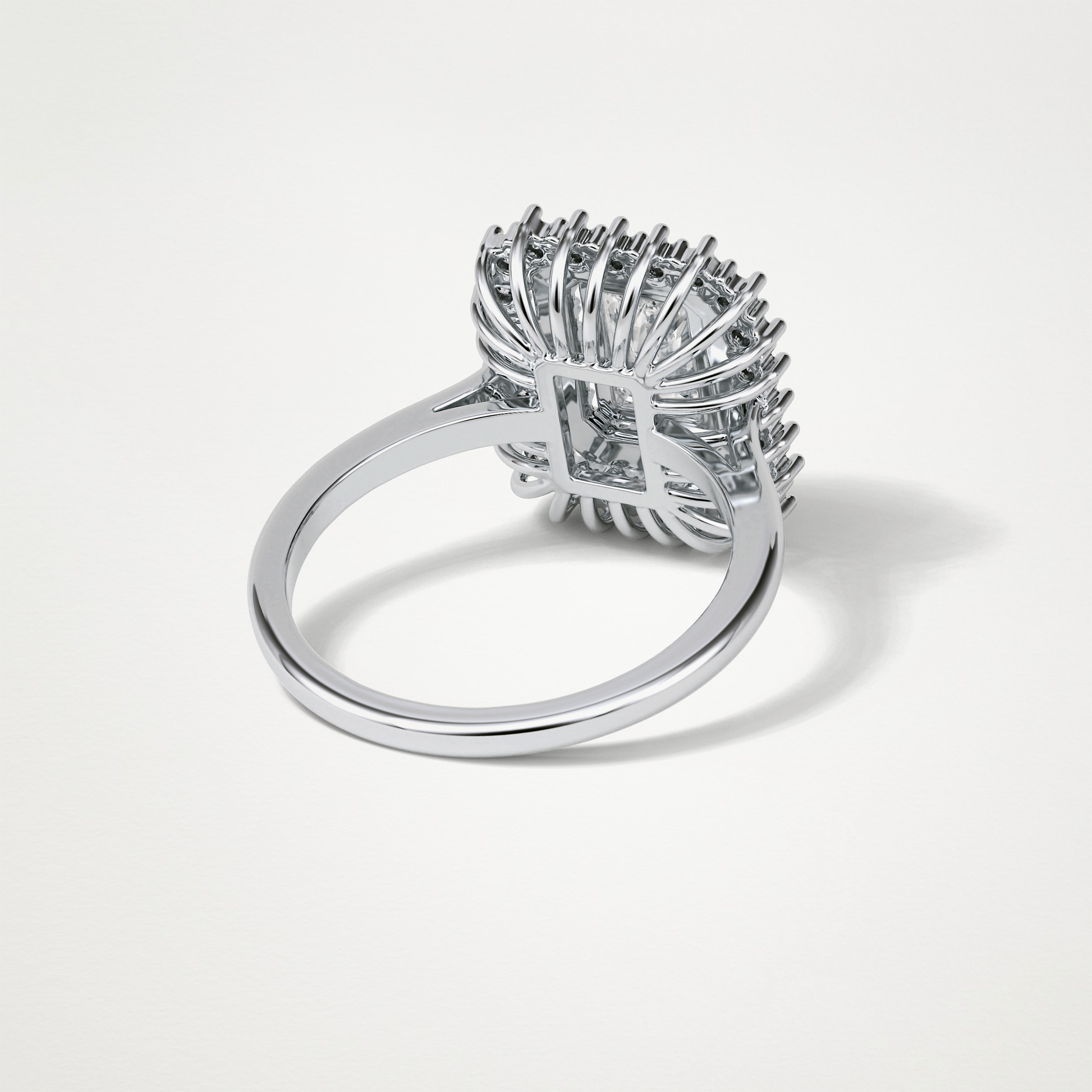 Radiant Double Halo Lab Grown Diamond Engagement Ring