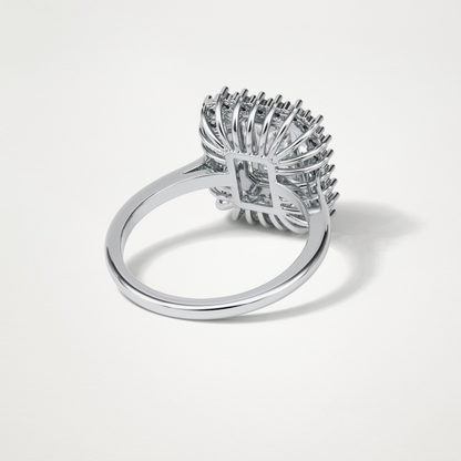 Radiant Double Halo Lab Grown Diamond Engagement Ring