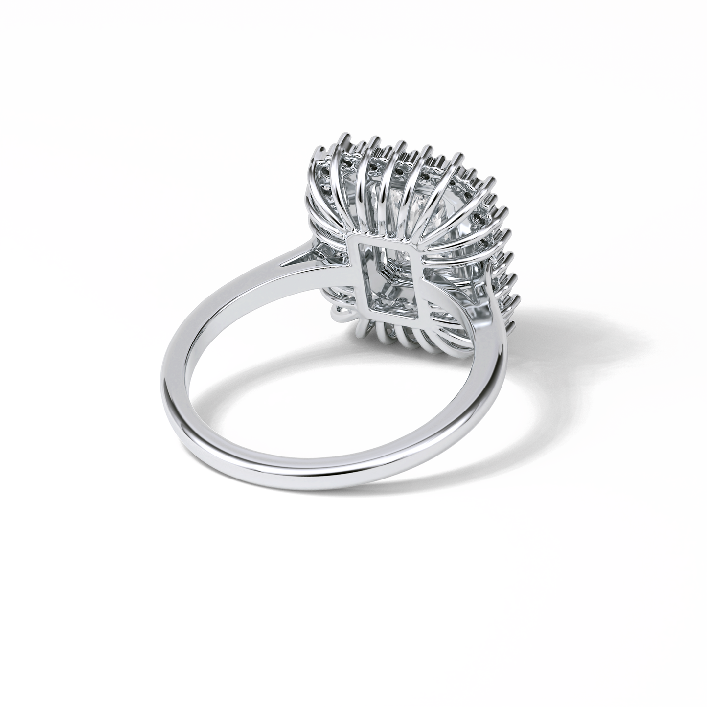 Radiant Double Halo Lab Grown Diamond Engagement Ring