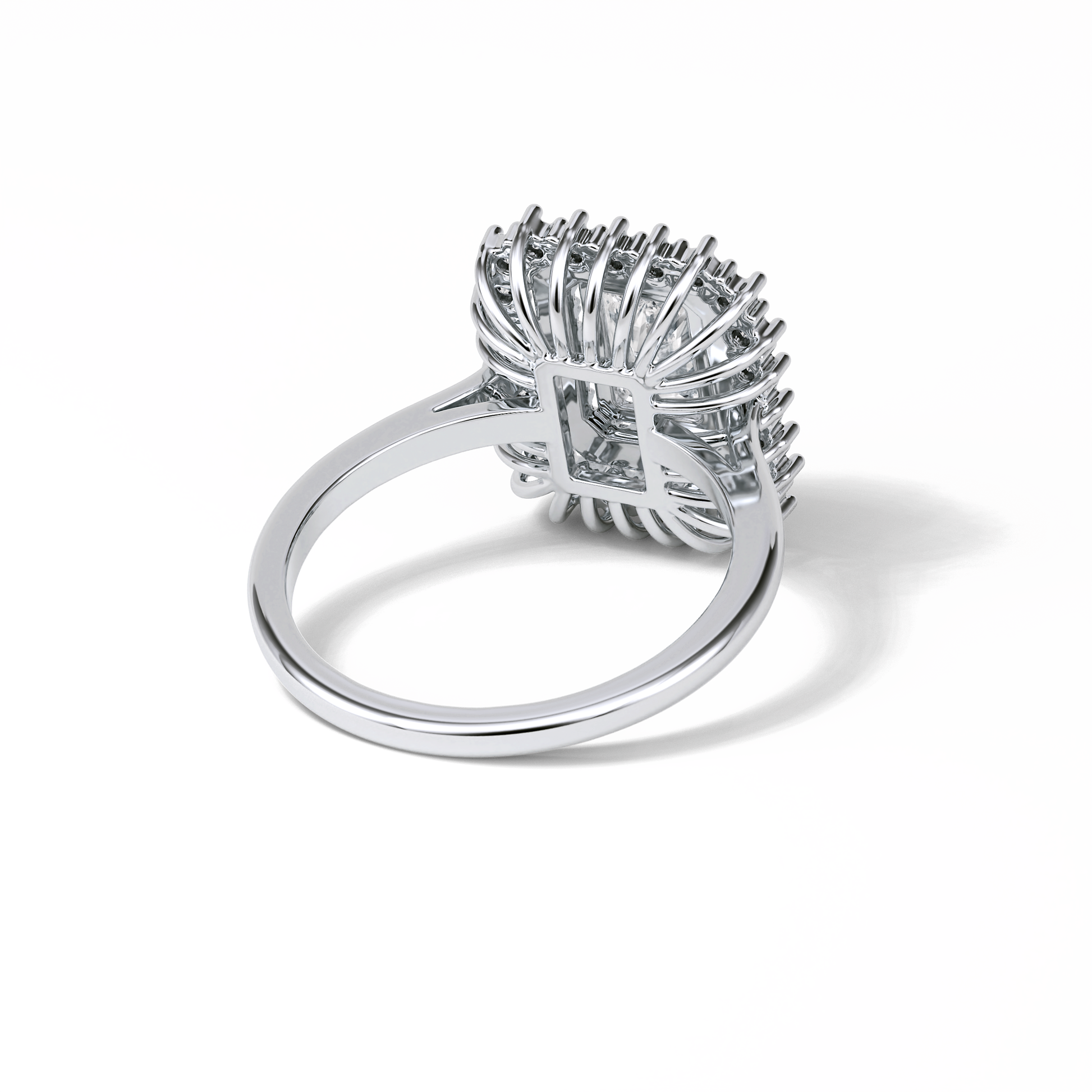 Radiant Double Halo Lab Grown Diamond Engagement Ring