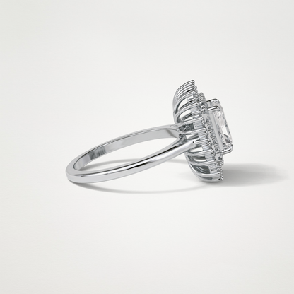 Radiant Double Halo Lab Grown Diamond Engagement Ring