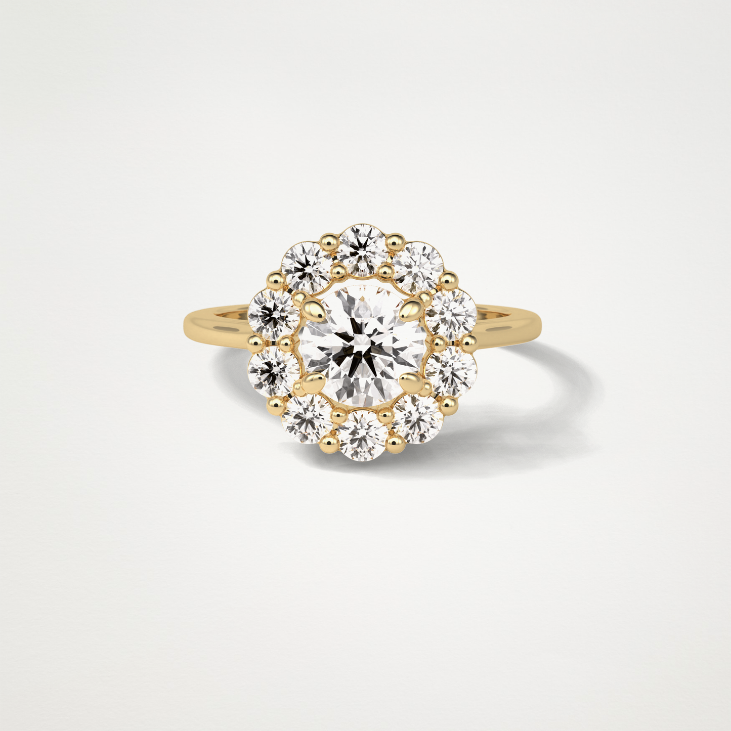 Round Halo Lab Grown Diamond Engagement Ring