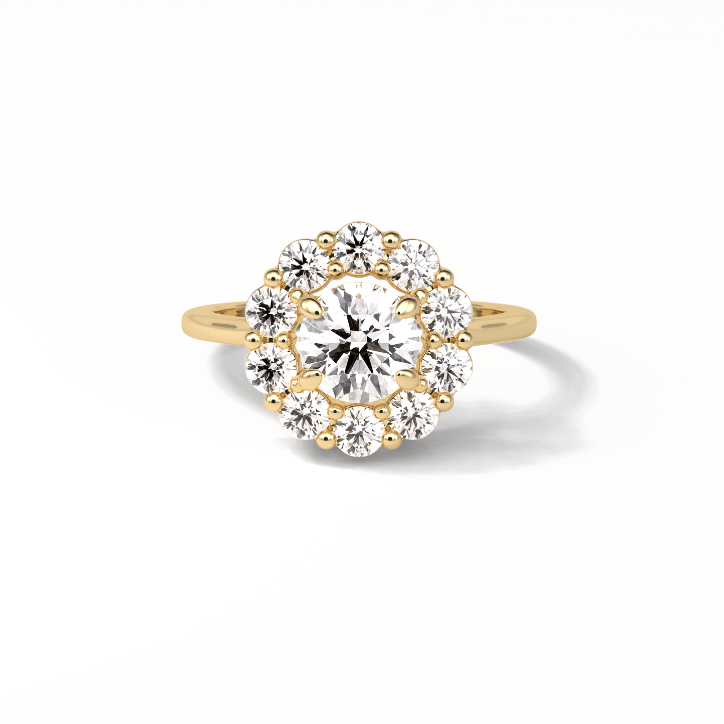 Round Halo Lab Grown Diamond Engagement Ring