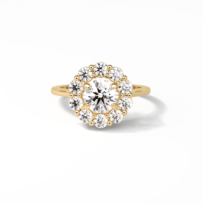 Round Halo Lab Grown Diamond Engagement Ring