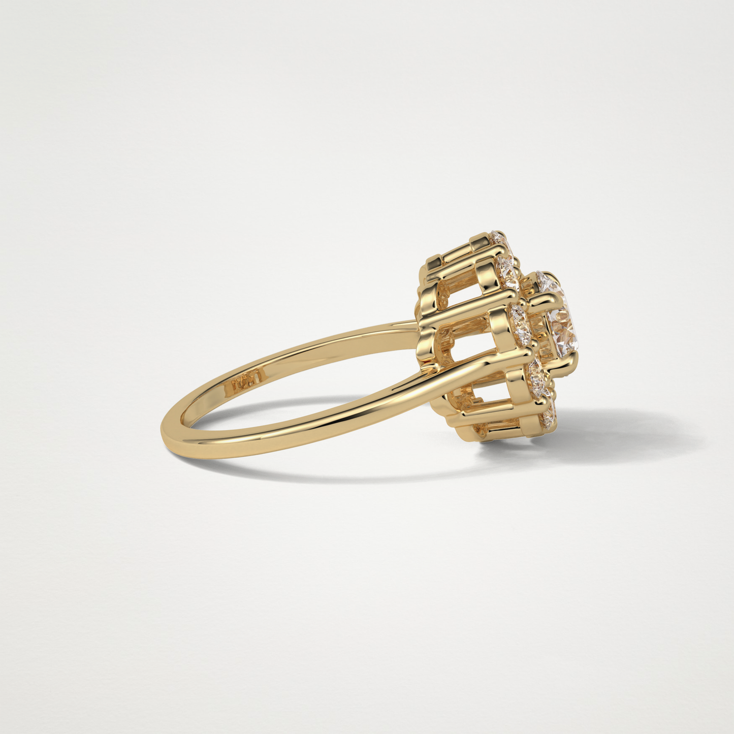 Round Halo Lab Grown Diamond Engagement Ring