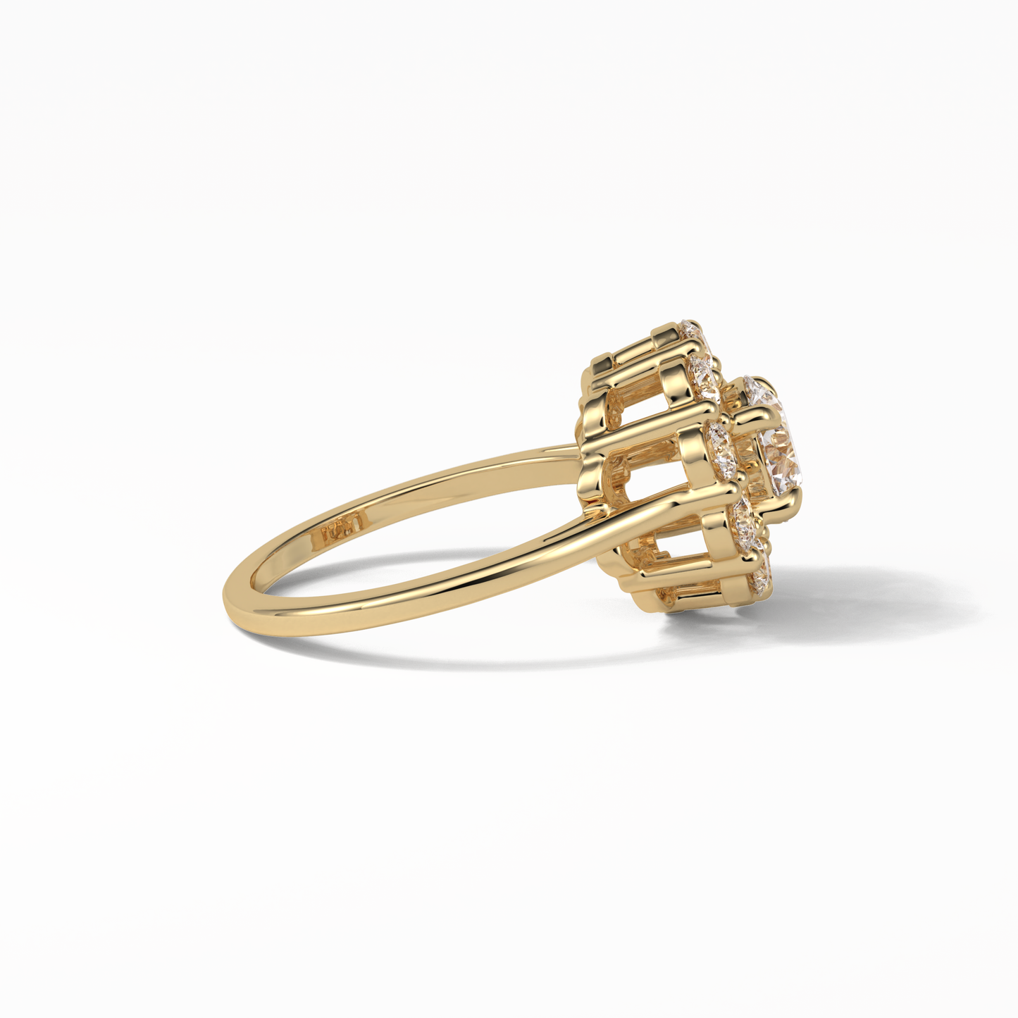 Round Halo Lab Grown Diamond Engagement Ring