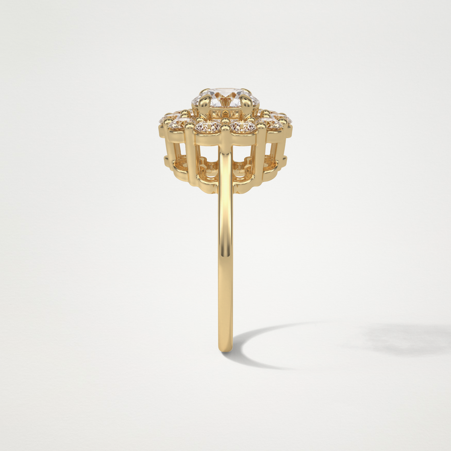 Round Halo Lab Grown Diamond Engagement Ring