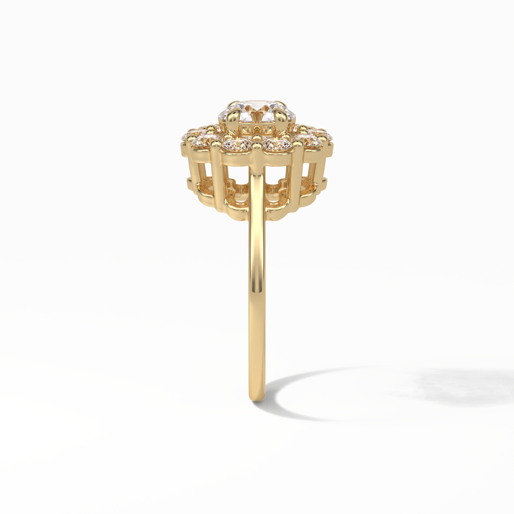 Round Halo Lab Grown Diamond Engagement Ring