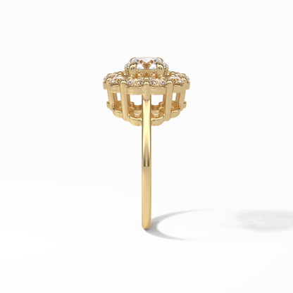 Round Halo Lab Grown Diamond Engagement Ring