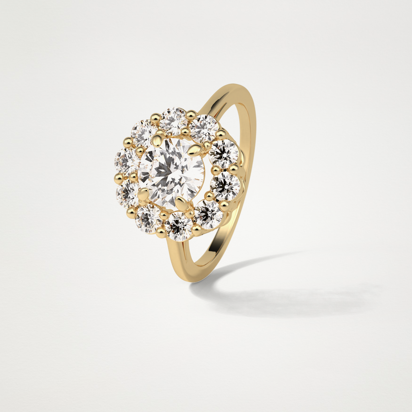 Round Halo Lab Grown Diamond Engagement Ring