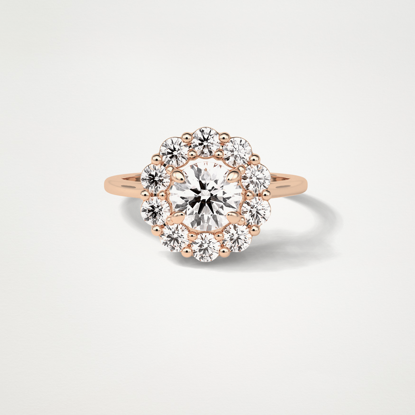 Round Halo Lab Grown Diamond Engagement Ring