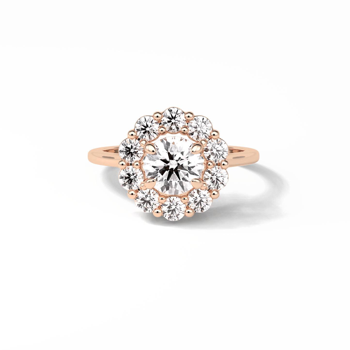Round Halo Lab Grown Diamond Engagement Ring