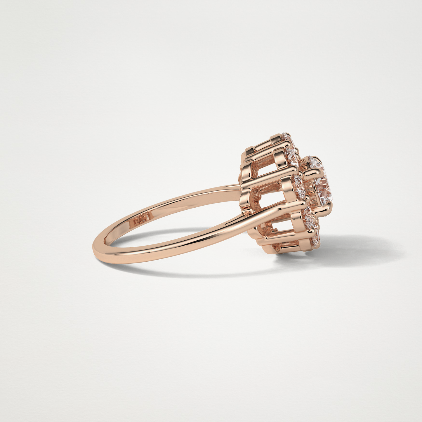 Round Halo Lab Grown Diamond Engagement Ring