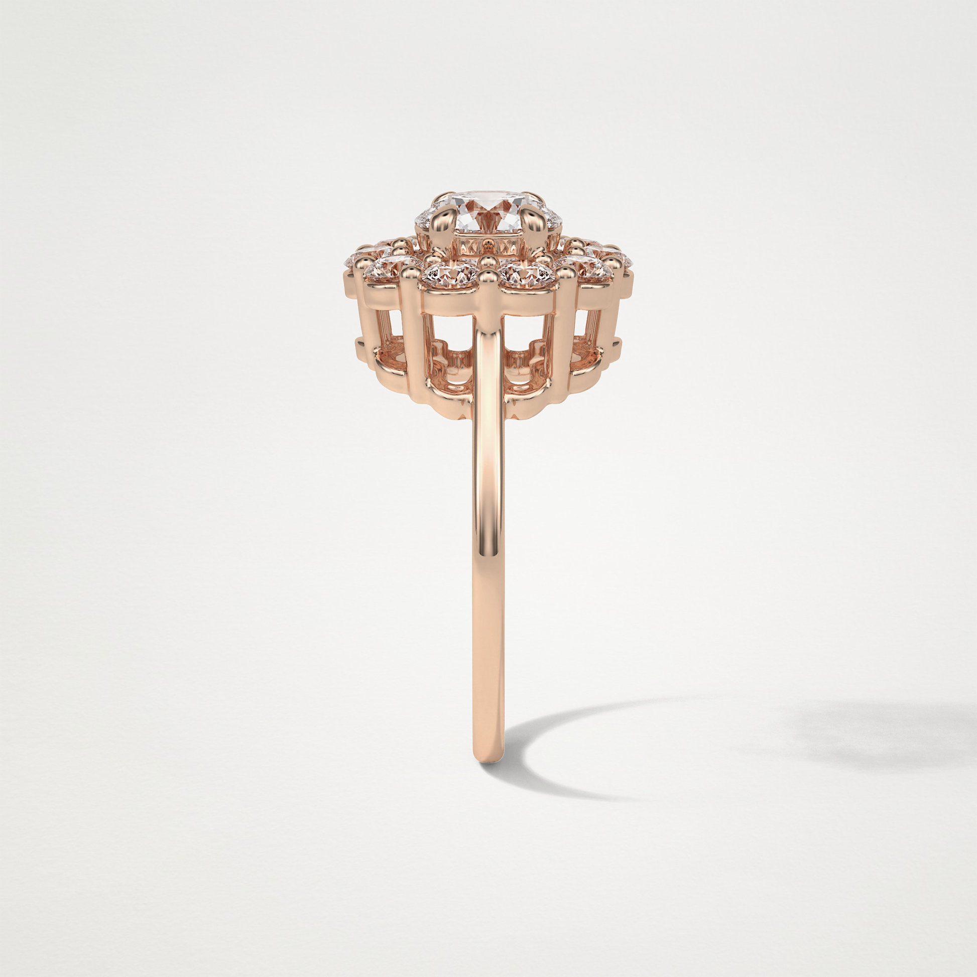 Round Halo Lab Grown Diamond Engagement Ring