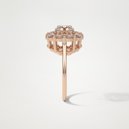 Round Halo Lab Grown Diamond Engagement Ring