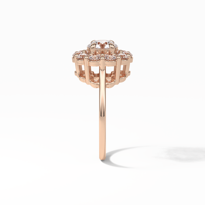 Round Halo Lab Grown Diamond Engagement Ring