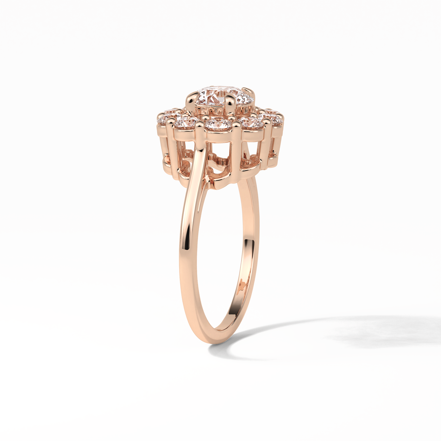 Round Halo Lab Grown Diamond Engagement Ring