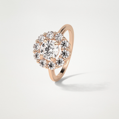 Round Halo Lab Grown Diamond Engagement Ring
