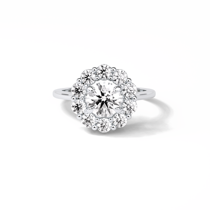 Round Halo Lab Grown Diamond Engagement Ring