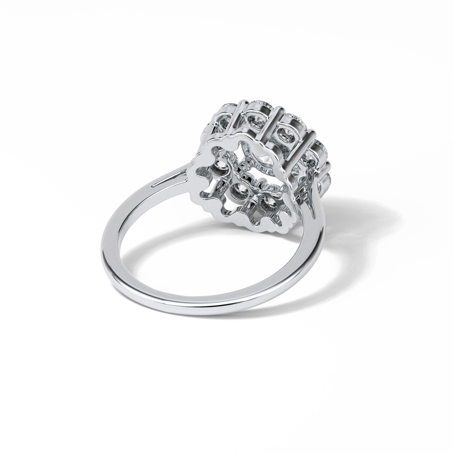 Round Halo Lab Grown Diamond Engagement Ring