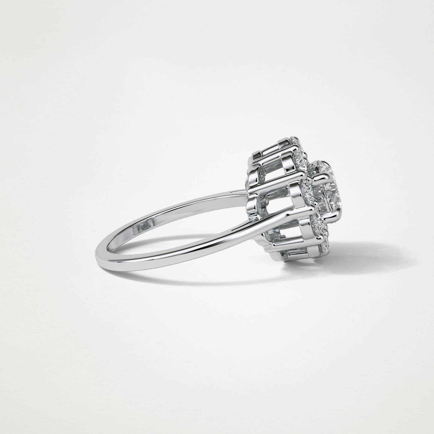 Round Halo Lab Grown Diamond Engagement Ring