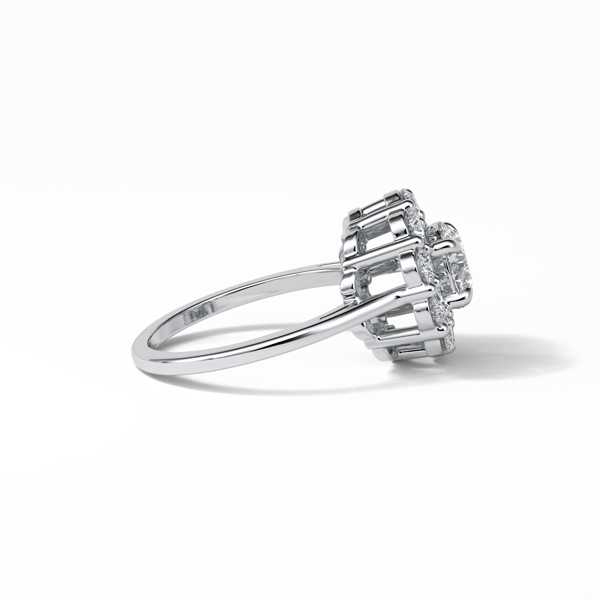 Round Halo Lab Grown Diamond Engagement Ring