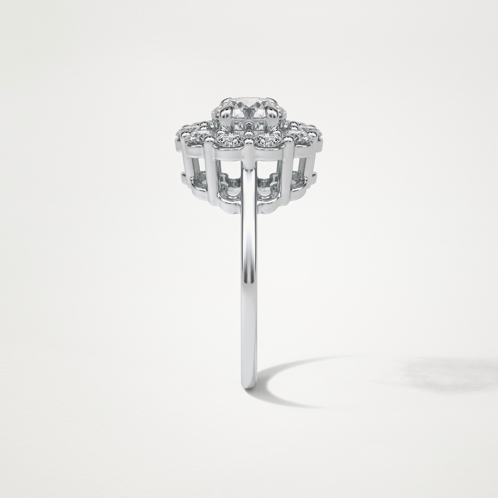Round Halo Lab Grown Diamond Engagement Ring