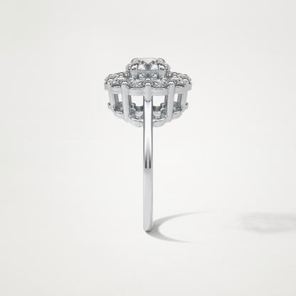 Round Halo Lab Grown Diamond Engagement Ring