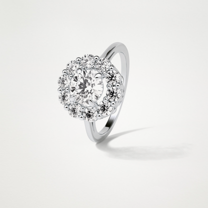 Round Halo Lab Grown Diamond Engagement Ring