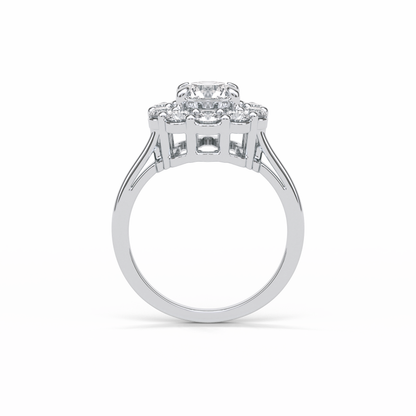 Round Halo Lab Grown Diamond Engagement Ring
