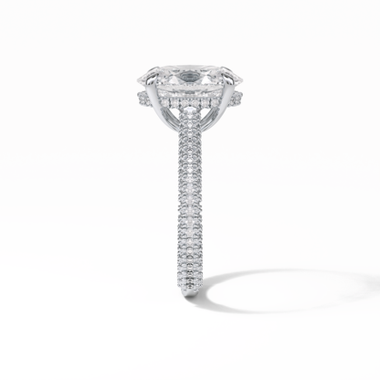 Oval Pave & Hidden Halo Lab Grown Diamond Engagement Ring