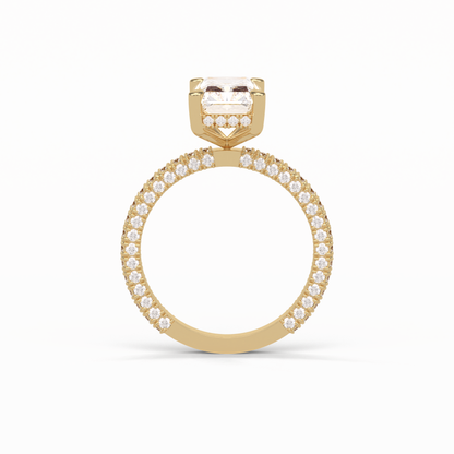 Radiant Pave & Hidden Halo Lab Grown Diamond Engagement Ring