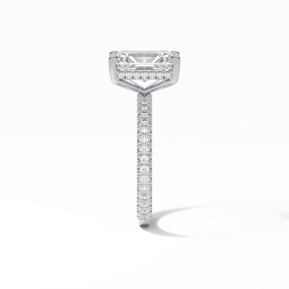 Radiant Pave & Hidden Halo Lab Grown Diamond Engagement Ring
