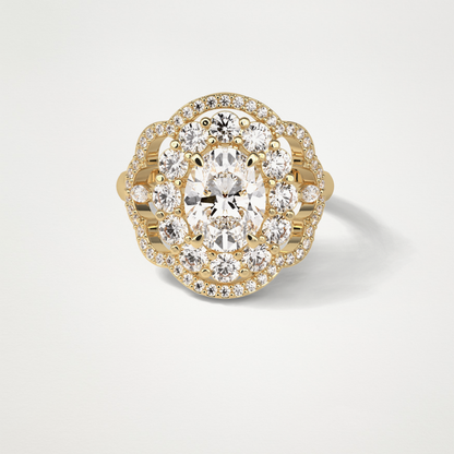 Oval Halo Lab Grown Diamond Engagement Ring