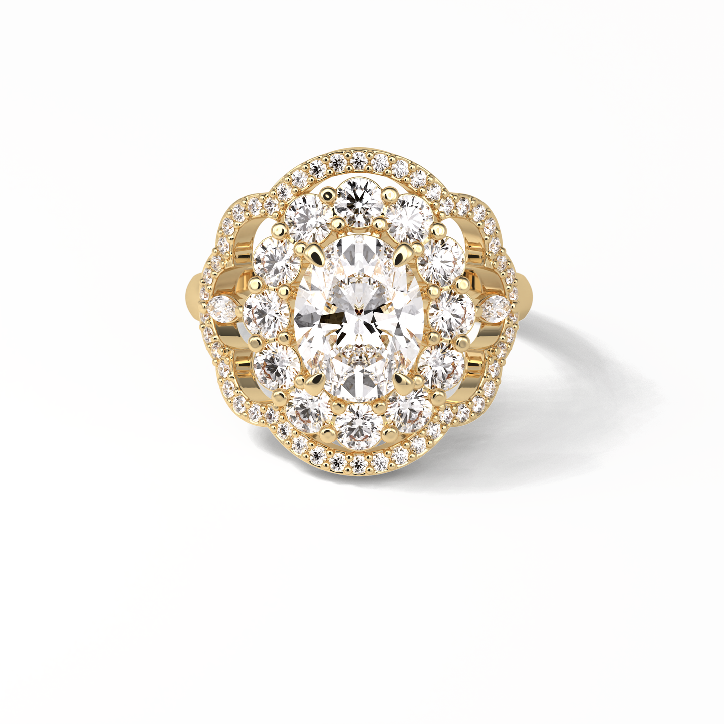 Oval Halo Lab Grown Diamond Engagement Ring