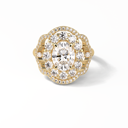 Oval Halo Lab Grown Diamond Engagement Ring