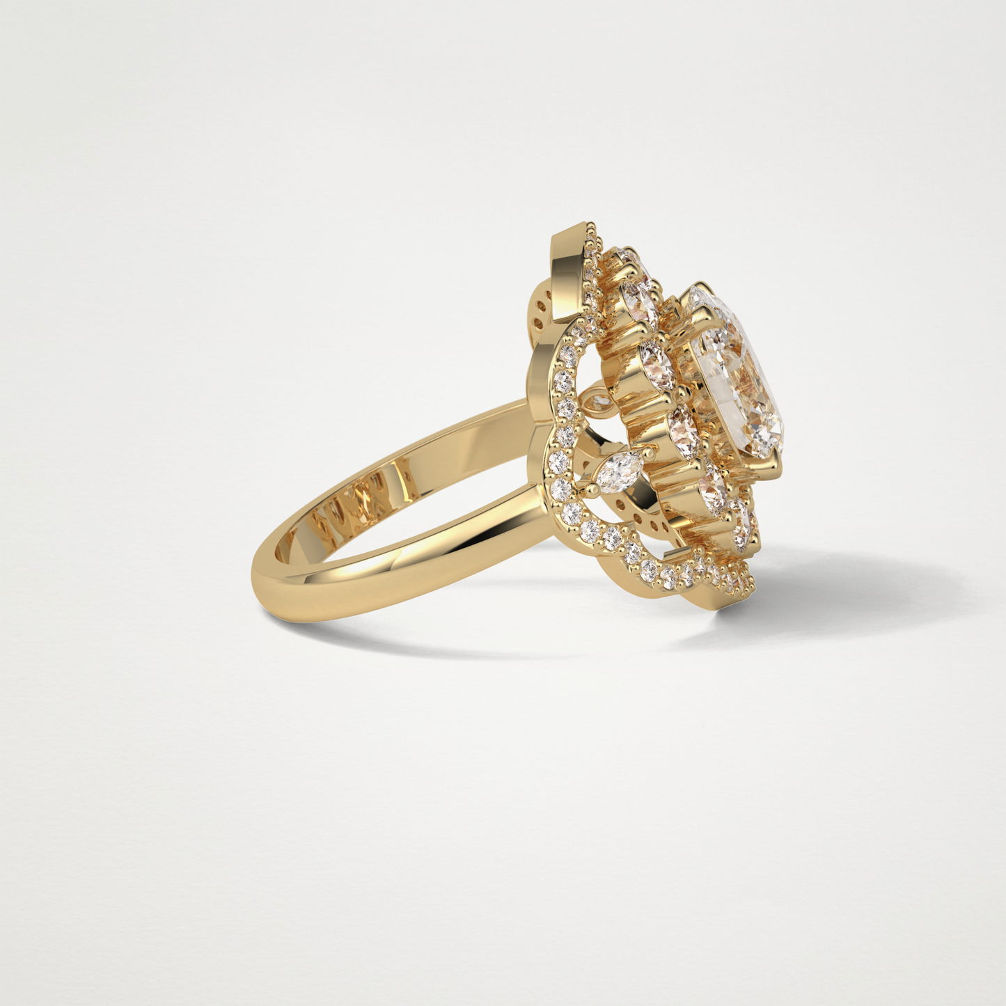 Oval Halo Lab Grown Diamond Engagement Ring