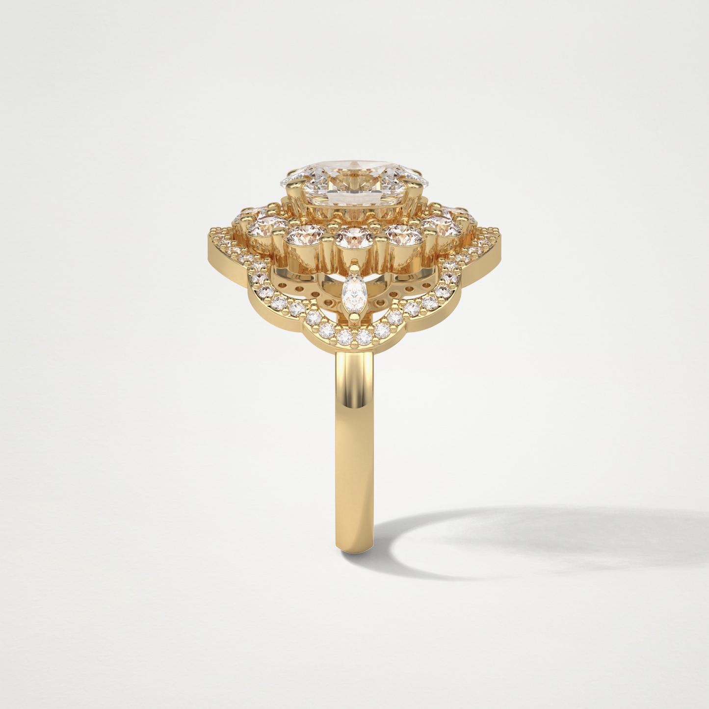 Oval Halo Lab Grown Diamond Engagement Ring