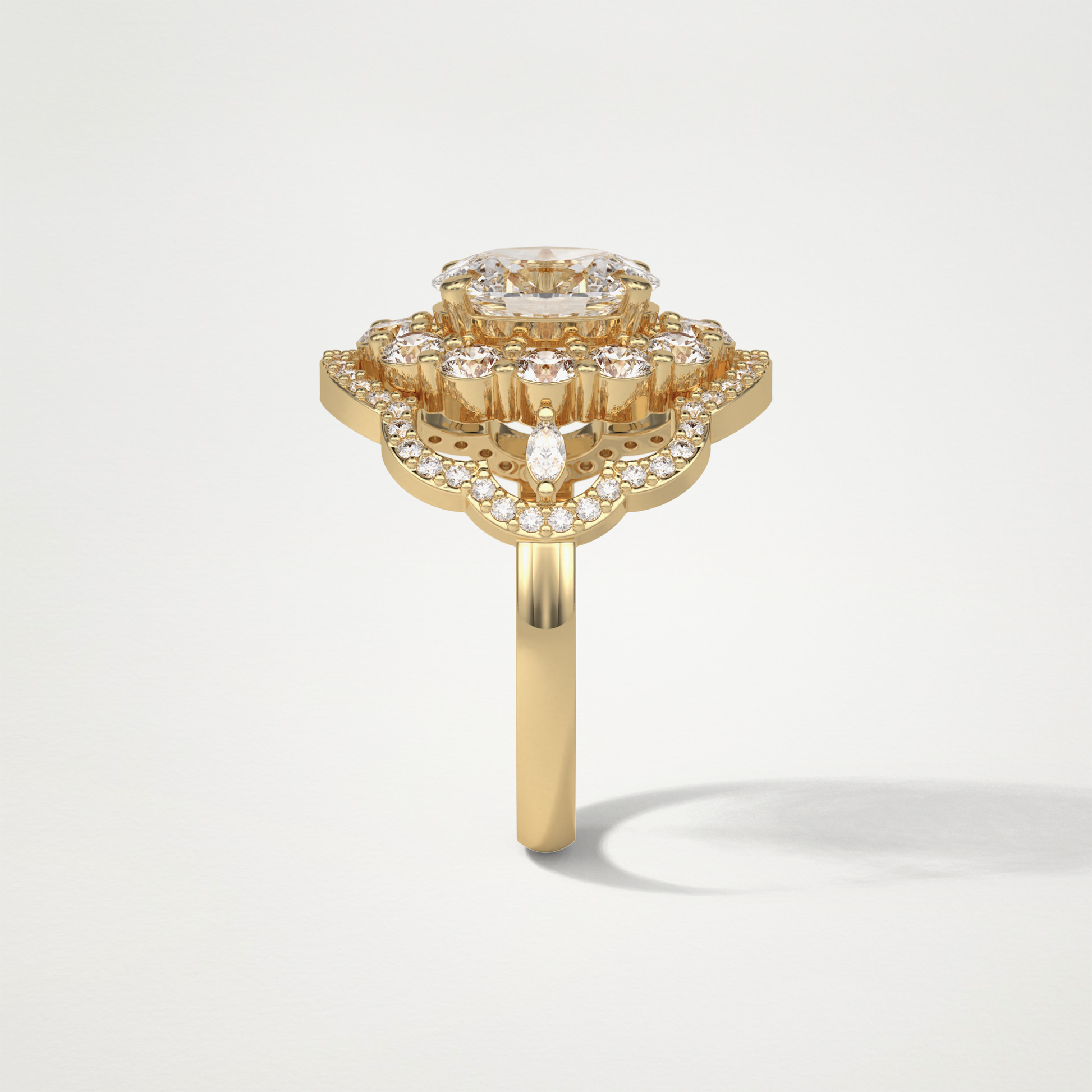 Oval Halo Lab Grown Diamond Engagement Ring