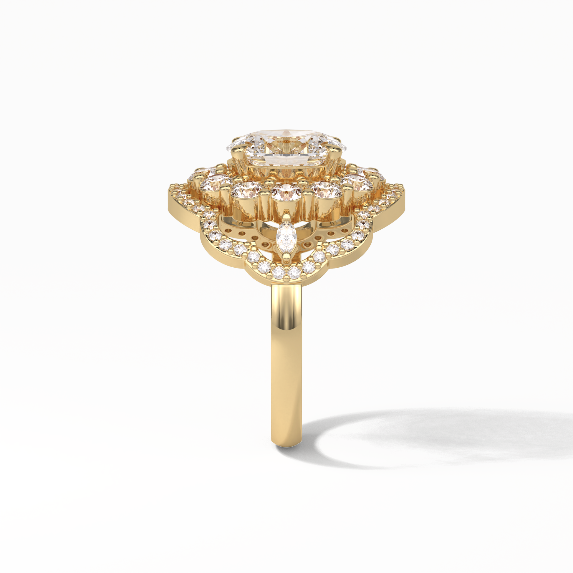 Oval Halo Lab Grown Diamond Engagement Ring