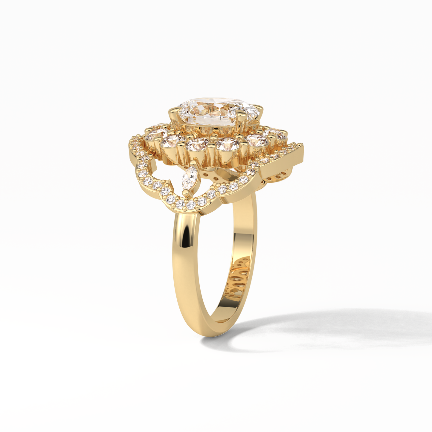 Oval Halo Lab Grown Diamond Engagement Ring