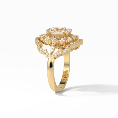 Oval Halo Lab Grown Diamond Engagement Ring