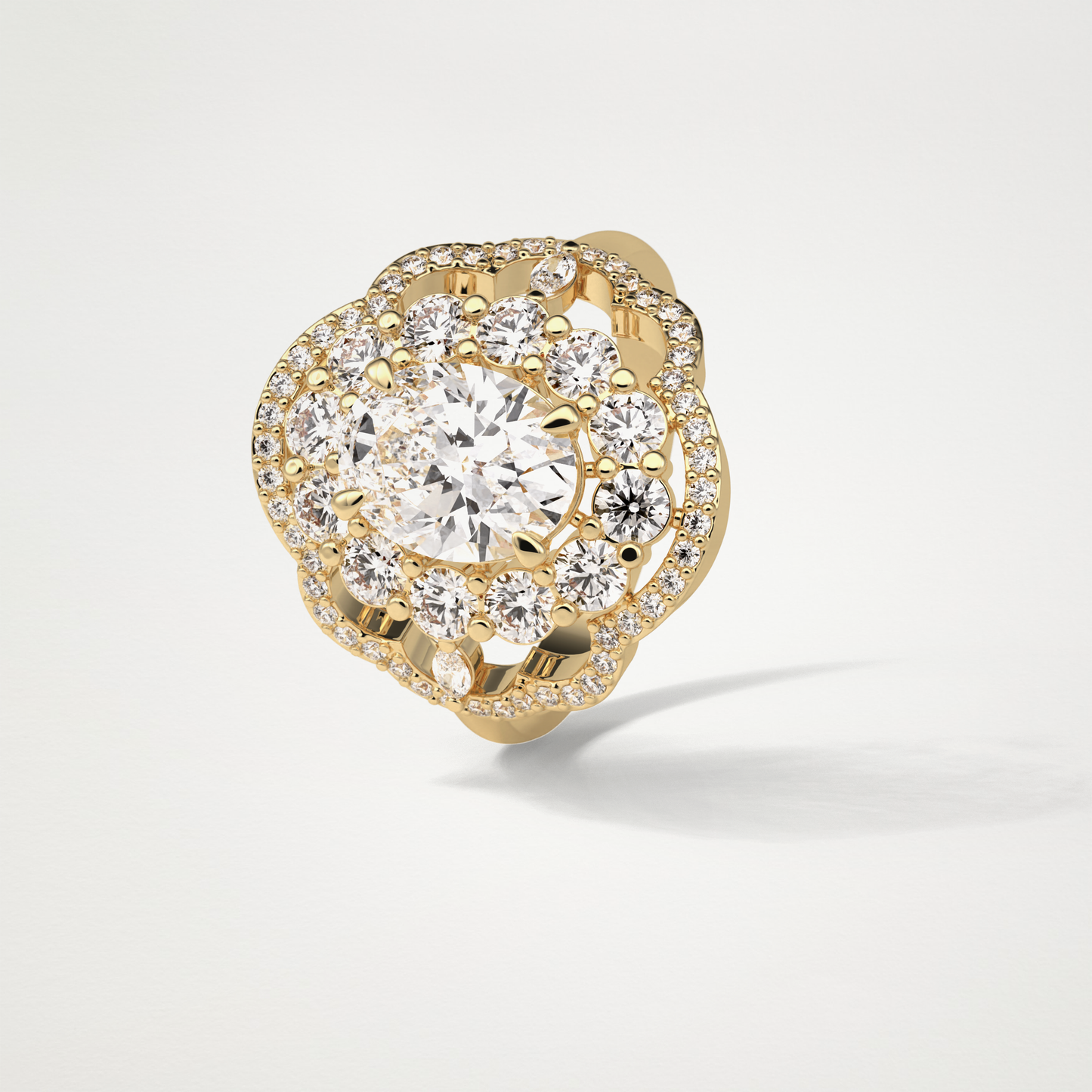 Oval Halo Lab Grown Diamond Engagement Ring