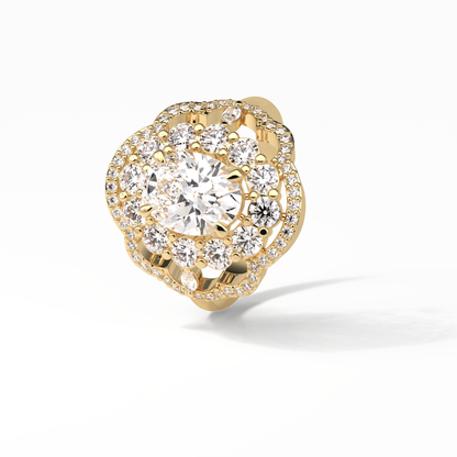 Oval Halo Lab Grown Diamond Engagement Ring