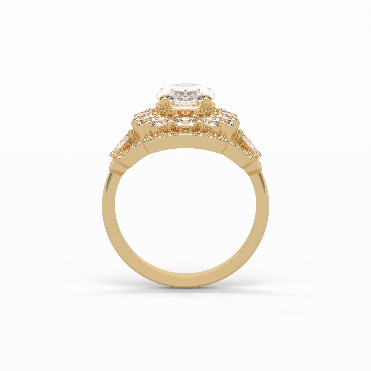 Oval Halo Lab Grown Diamond Engagement Ring