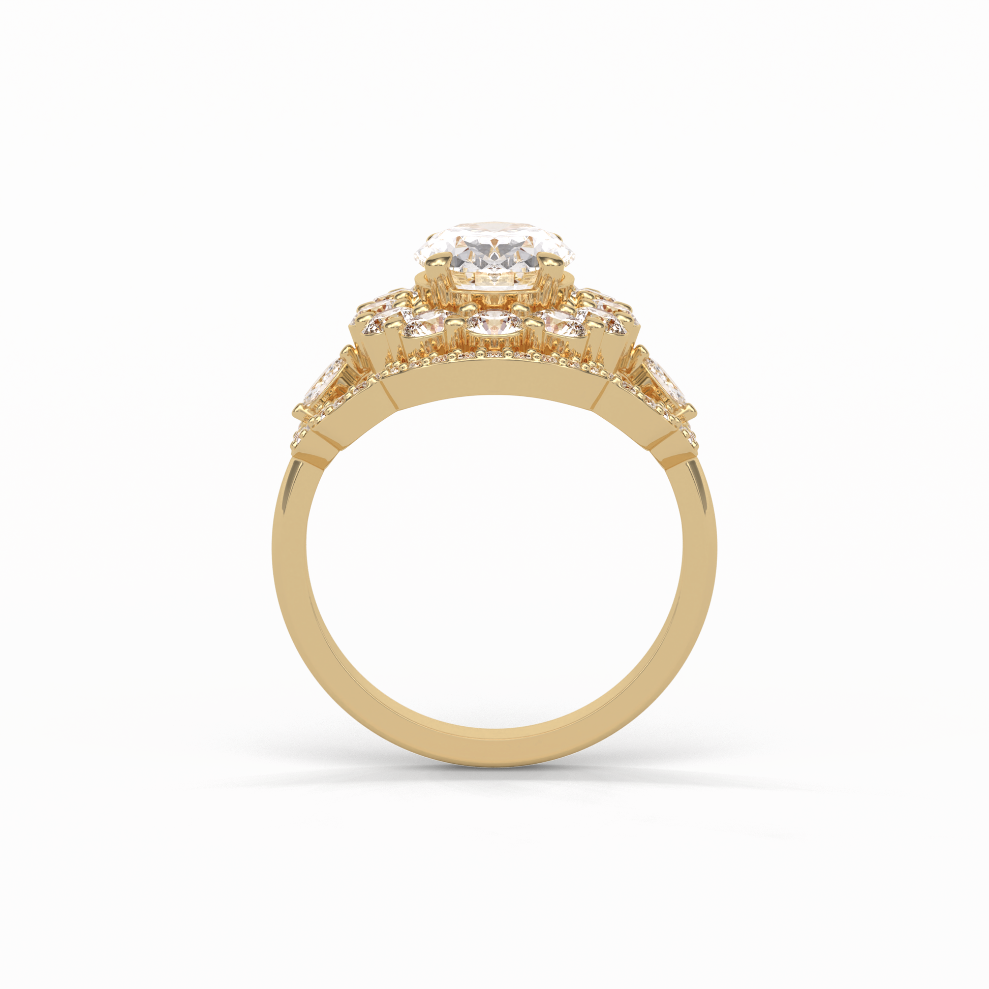 Oval Halo Lab Grown Diamond Engagement Ring