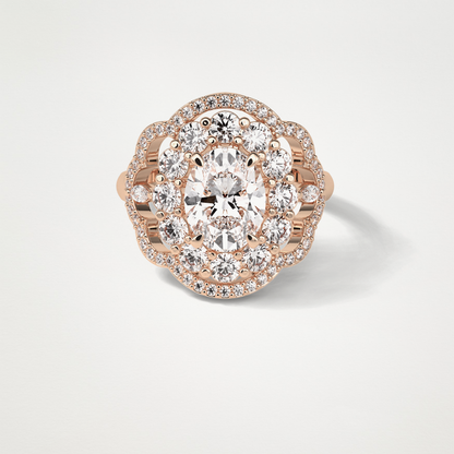 Oval Halo Lab Grown Diamond Engagement Ring