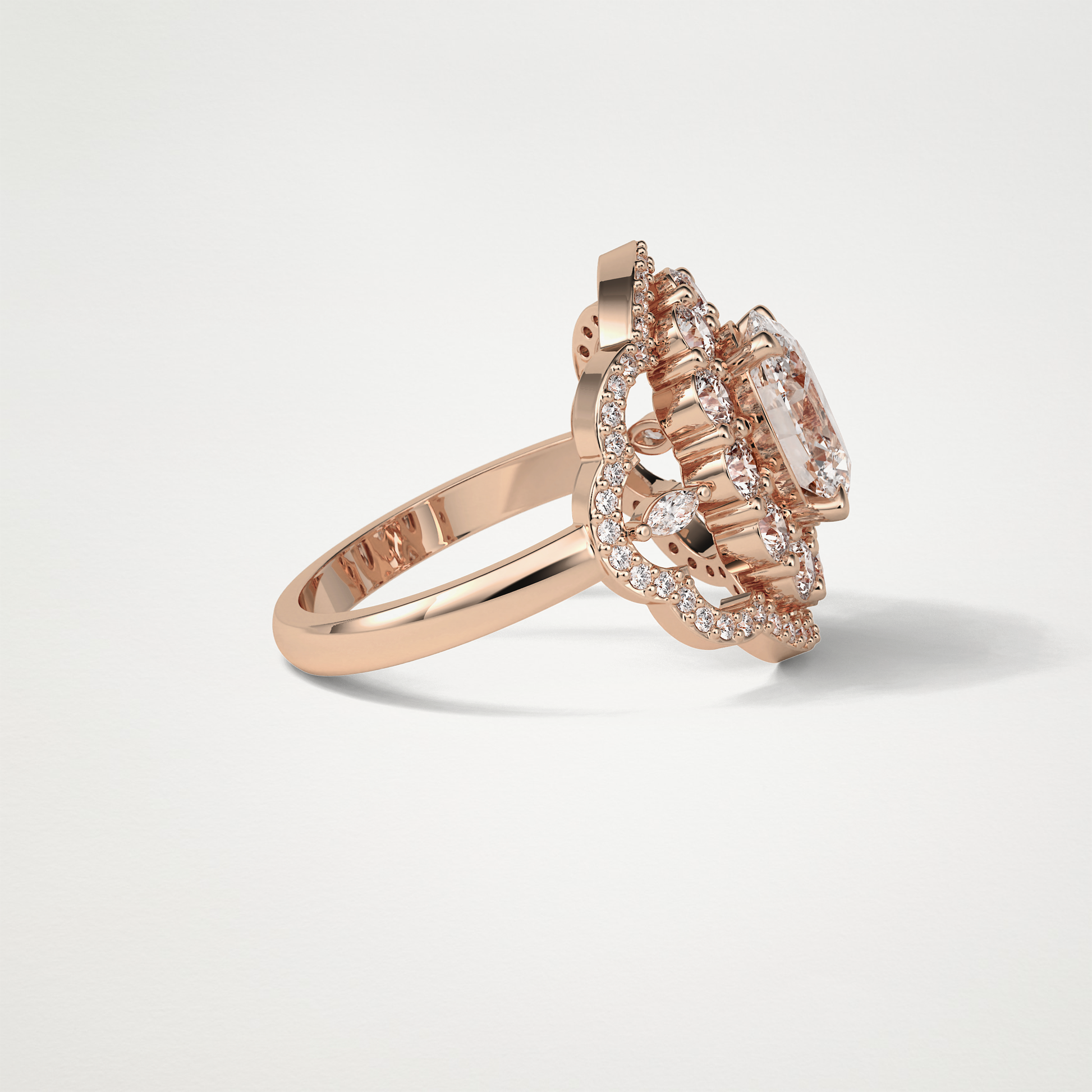 Oval Halo Lab Grown Diamond Engagement Ring