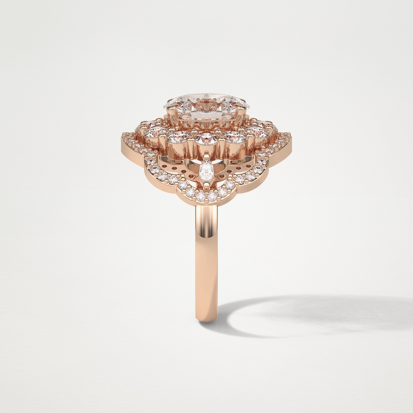 Oval Halo Lab Grown Diamond Engagement Ring
